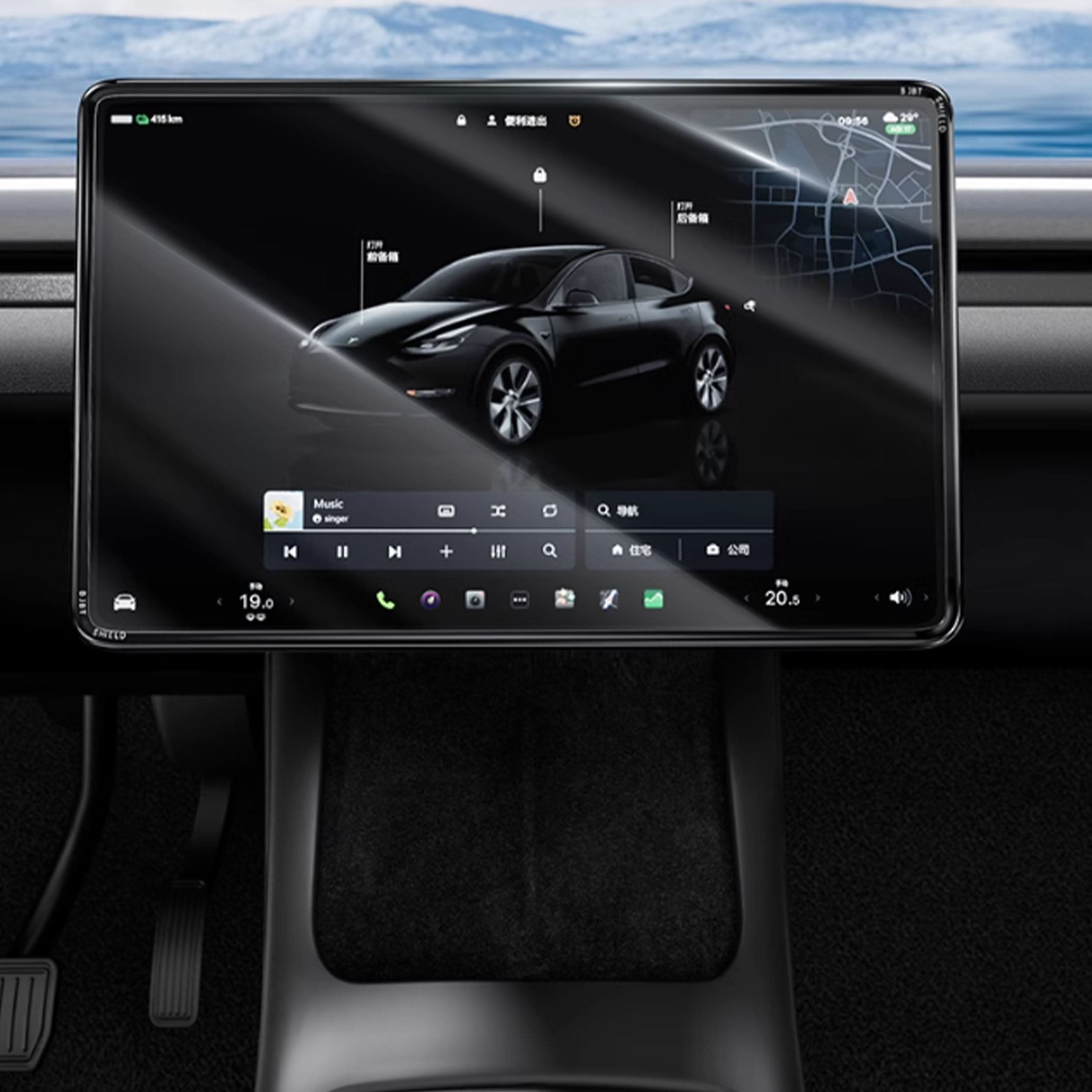 Screenprotector Gehard Glas — Model 3 Highland & Model Y Juniper