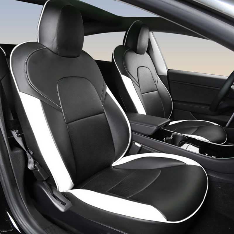 Leren stoelhoezen 9-delig — Tesla Model 3