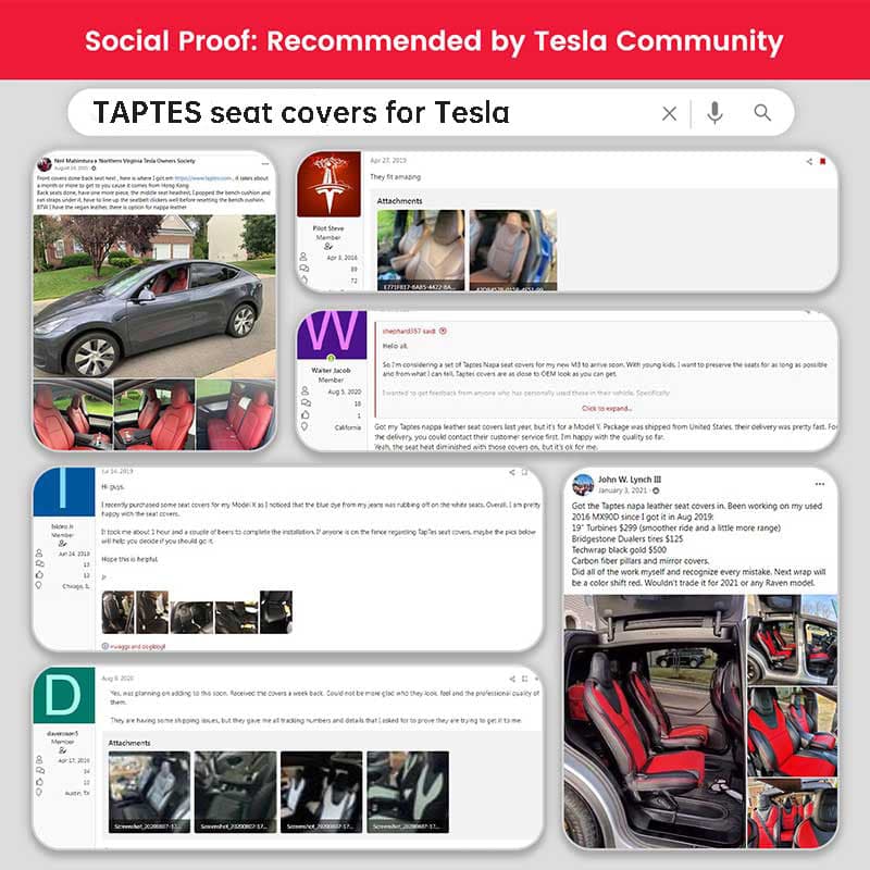 Leren stoelhoezen — Tesla Model X