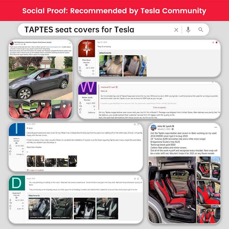 Stoelhoezen — Tesla Model X